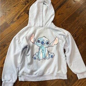Disney Light Blue Stitch Hoodie Girls size 8